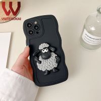 3D การ์ตูนน่ารัก Shaun The Sheep WAVE Border เคสโทรศัพท์สำหรับ OPPO Reno 2 Reno 5 Pro Reno 6 7Z 8Z Reno 2F 2Z Reno 7 SE F9 F11 Realme C1 C53 C51 NFC ฝาหลังนิ่มสีลูกอม