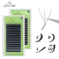 GLAMLASH 0.07Mm L/LU(M) 3D W ตัวต่อขนตาขนตาบุคคลปลอมนุ่มดูหนาเป็นธรรมชาติ