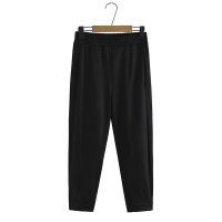 【มีไซส์ใหญ่】Plus Size XL-4XL Womens Elastic Waist Black Pants Solid Color Ladies Office-wear Harem Pants