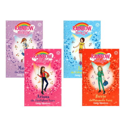 Original English version of the Rainbow Magic series helping FAIRIES 4 copies of Rainbow Magic fairies sold together childrens extracurricular interest reading primary bridge chapter Novels