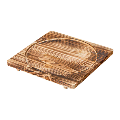 Vintage Decor Square Wood Trivet Tray Kitchen Hot Pads Bowl Base Korean Rustic Trivets Frying Pan Stone Mat