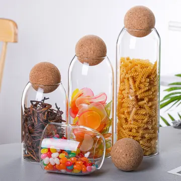 Ball cork lead-free glass jar with lid bottle storage tank sealed