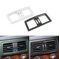 E60คอนโซลกลางรถยนต์สำหรับ BMW 5 Series E61 2004 2005-2010เนื้อคาร์บอนปลอกคอกันสุนัขเลียช่องลมหลัง