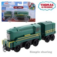 Thomas And FriendsชุดรางรถไฟJames Duke Petcy Henry 1:43โลหะผสมรถไฟแม่เหล็กแบบจำลองการขนส่งการศึกษาเด็กของเล่น