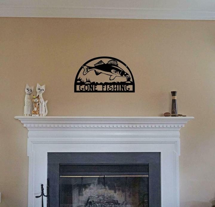 gone-fishing-metal-wall-sign-indoor-outdoor-trout-bass-metal-wall-sign