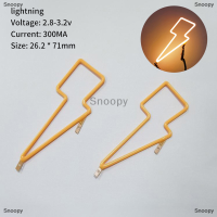 Snoopy หลอดไฟ LED 3V รูปทรงสายฟ้ามีความยืดหยุ่นอุปกรณ์ตกแต่งบ้านไดโอด LED แฟชั่นแบบ DIY