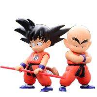 โFeeding Matsมเดล Goku Kung Fu 2ชิ้น/ชุดอนิเมะดราก้อนบอลน่ารัก,โมเดล Goku Kung Fu ตุ๊กตาชุดสูท PVC Kuririn ตุ๊กตาขยับแขนขาได้น่ารัก Hiasan Mobil โมเดลมินิ Feeding Mats