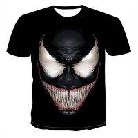 เสื้อ3D แขนสั้นสำหรับนักเรียนแขนยาวขนาดใหญ่ลายภาพยนตร์ Venom สไตล์ใหม่2020เสื้อยืดแขนสั้นสำหรับผู้ชาย