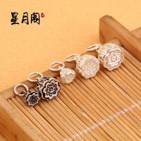 ✉✗♀ s925 sterling silver lotus pendant pendant red rope braided bracelet necklace crystal agate bracelet bodhi silver accessories