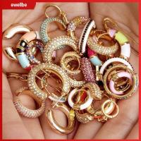 EWELLBE ของขวัญแฟชั่น งานสังสรรค์ เครื่องประดับ ต่างหู CZ Cuff ไม่มีต่างหูเจาะ ที่ครอบหู Cubic Zirconia Rhinestone Dangle