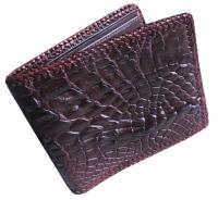 "สินค้าคุณภาพดีเยี่ยมได้ที่ร้าน BestCare " US Style Bifold Wallet Made From Genuine Crocodile Leather กระเป๋าหนังจระเข้เเท้เเผ่นหนังข้างหน้าเป้นหนังเเผ่นเดียว      สีน้ำตาลเข้ม