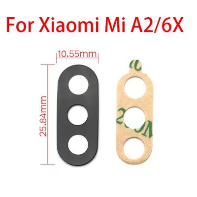 สำหรับ Xiaomi Mi A1 5x Mi5x Mia1 M5x 5.5 "ด้านหลังกระจกกล้องถ่ายรูปฝาปิดเลนส์ด้านหลังพร้อมสติกเกอร์สำหรับ Xiaomi Mi A2 Lite A3