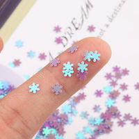 1200pcs White 5mm Snowflakes loose Sequins Christmas Gift Glitter Paillettes for Nail Art manicurewedding decoration confetti