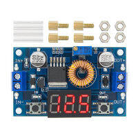 บอร์ดปรับแรงดันลง 5A high-power 75W DC-DC adjustable step-down buck converter module with voltmeter โวลต์มิเตอร์ XL4015