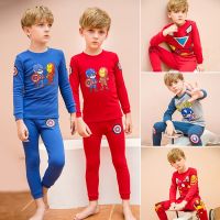 [TikTok same style] 2023 spring and autumn boys underwear set childrens autumn clothes autumn pants baby autumn and winter cotton sweater Girls Home clothes pajamas 8/18wtxTH