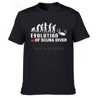คุณภาพดี Evolution Of Scuba Diver Dive Down Flag Dive ตลกเสื้อยืดสีดำ Mens ใหม่ออกแบบผ้าฝ้าย T เสื้อ Casual Tees Harajuku Streetwear