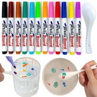 Magical Water Painting Pen Water Floating Doodle Pens Kids Drawing Education Magic Whiteboard Markers Art Supplies Magic Spoon Highlighters Markers