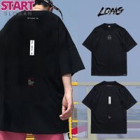 START  10.10. SALE  ® Oversize Long รุ่น No Thanks ( สกรีนนูน ) สีดำ เสื้อทรงA   M L / OLS