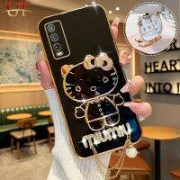 เคสด้านหลัง Y20G Y20T สำหรับ VIVO Y20 Y20i Y20S Y20A Y20S V2033 Y12A V2026 V2027 V2029 V2032 V2042 V2043หรูหราแต่งหน้าแฟชั่นหรูหรา Y12S กระจกแต่งหน้าติดเพชรประกายแวววาวเคลือบตัวอักษรปกป้องซองนุ่มกันกระแทก