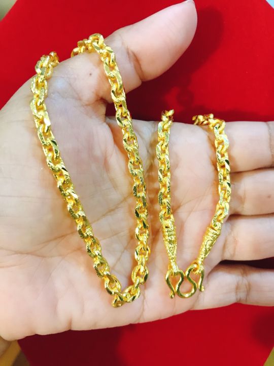 apata-jewelry-สร้อยคอลายคตกิต3บาท24นิ้วชุบทองแท้24k-สร้อยทองไม่ลอก-สร้อยคอแฟชั่น-ทอง-เครื่องประดับ-ทองไมครอนไม่ลอกไม่ดำไม่แพ้