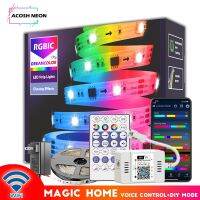 65.6FT/20เมตรไฟสายแถบไฟ Led แบบเปลือย RGBIC Dreamcolor ไฟกลางคืนแสงมายากลบ้านแอพควบคุมแถบนำสำหรับบ้าน