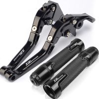 For YAMAHA XJ6 DIVERSION 2009-2015 modified CNC aluminum alloy 6-stage adjustable Foldable brake clutch lever Handlebar grips glue set 1