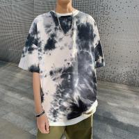 LACIBLE  Hip Hop Streetwear Tie Dye T shirts Men Gradual Printed Oversize T Shirt Harajuku Tops Tees Men Short Sleeve