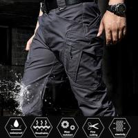 City Military Casual Cargo Pants Elastic Outdoor Army Tactical Pants Men Slim Multi-Pocket Waterproof Wear Pants TCP0001