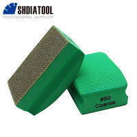 【cw】SHDIATOOL 1pc Grit50-800 Diamond Hand Polishing Pads Concrete Stone Granite Marble 90X55mm Foam Backer Sanding Disc Grinder 【hot】