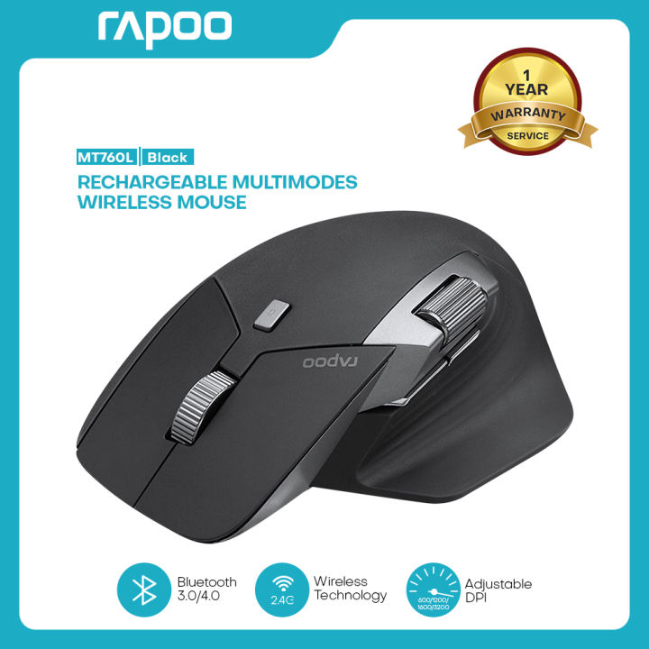 Rapoo MT760L Wireless Mouse Rechargeable Multi Mode Easy Switch Between Bluetooth And 2 4G Up To