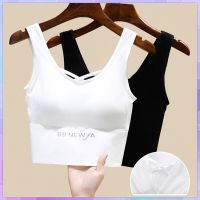 CIFbuy Sexy Womens Tank Top Backless Halter Crop Tops Female Vest Summer Camis With Chest Pad Underwear Sleeveless Sports Tube Top