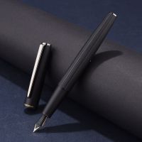 Hongdian น้ำพุโลหะ A3สีดำปลายปากกา Ef/f 0.4/0.5มม. ขนาดเขียนปากกาหมึกเส้นตรงสำหรับสำนักงานธุรกิจ