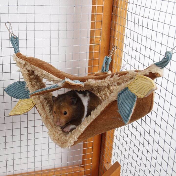 small-pet-cage-hamster-hammock-mini-animal-house-triangle-hanging-fleece-bed-swing-cage-accessories-for-sugar-glider-guinea-pig-beds