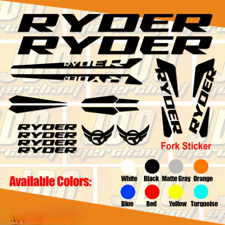 (wellsunny6)Ryder bike Stickers Vinyl Decals Lazada PH