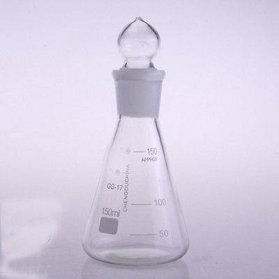 【⊕Good quality⊕】 bkd8umn มีจุกอุดขวดทดลองพลาสติกทรงกรวยแก้วบอโรซิลิเกต150มล. สำหรับห้องปฏิบัติการทางเคมี