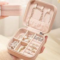 Portable Travel Jewelry Box Jewelry Organizer Display Jewelry Case Leather Earring Ring Necklace Storage Box