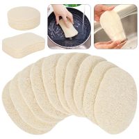 5Pcs Natural Luffa Dish Washing Cloth Sponge Loofah Scrub Pad Dish Pot Easy To Clean Scrubber Sponge Kitchen Clean Brushes Pad Cleaning Tools