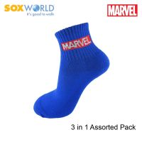 Uni Sox World Marvel Ankle Socks Men Socks Women Socks Superheros Comic Cartoon Socks (3 Pcs)