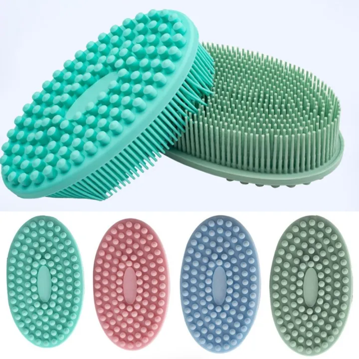 DILER Silica Gel Skin Cleaning Washing Bath Shower Hair And Bath Brush ...