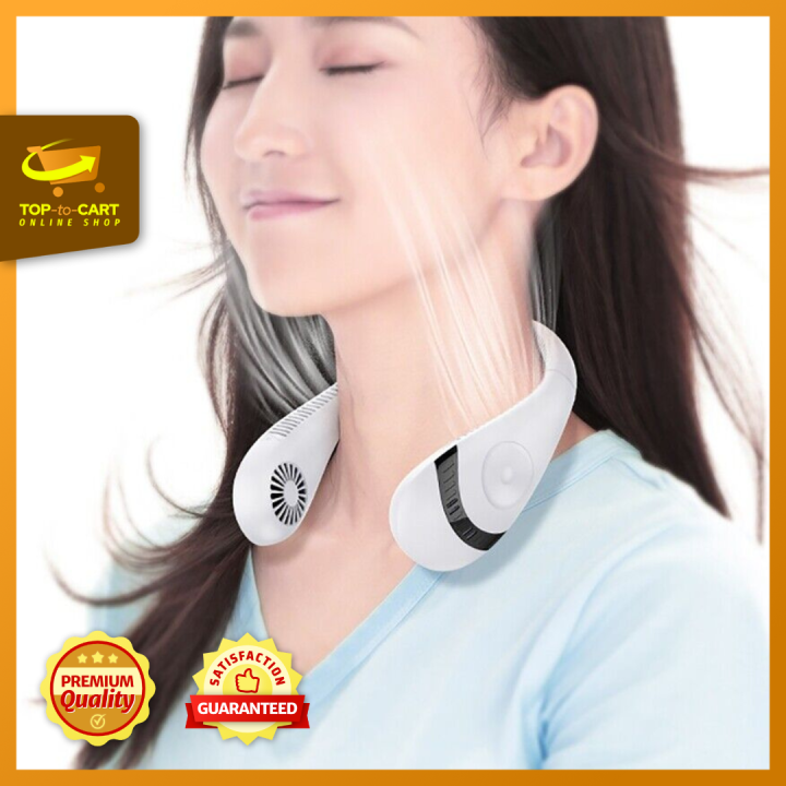 Neck Fan (Random Color) Portable Bladeless Neck Fan Rechargeable Hanging Electric Fan Lazada PH