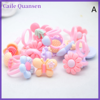 Caile 20pcs หวานเด็กดอกไม้สัตว์แหวนเด็กเครื่องประดับแฟชั่นแหวนสาวของขวัญ