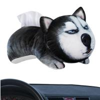 Dog Tissue Box for Car Interesting Cartoon Napkin Holder Box with Buckle Strap Automobile Storage Supplies for Sunshade Headrest Backrest Rear Seat Armrest bearable