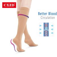 ❀☸✗ CXZD Women Medical Compression Socks Pressure Level Medical Calf Peep-to Socks Varicose Veins Mid-calf Slim Sock