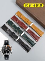 hot style Cordovan leather watch strap suitable for Mido Tissot Longines Omega and genuine butterfly buckle bracelets