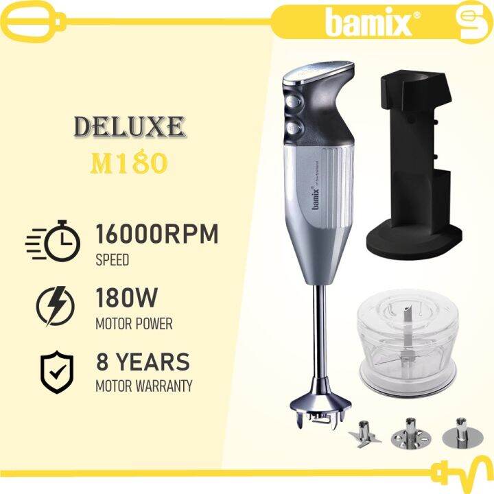 Bamix Deluxe M180 Silver 180w Hand Blender Made Switzerland Heavy