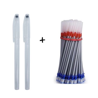 102Pcs/lot Silver Pen Refill 1.0mm Fabric Leather Marker Textile Ink Refill Patchwork Marking Eraserable Washable Handle