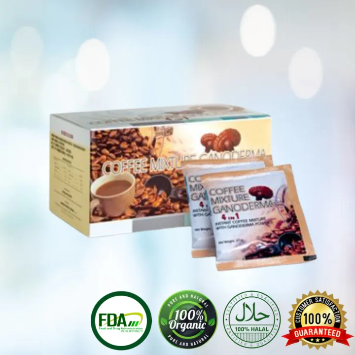 INSTANT HERBAL COFFEE MIXTURE WITH GANODERMA POWDER 4 IN 1 100 ORGANIC