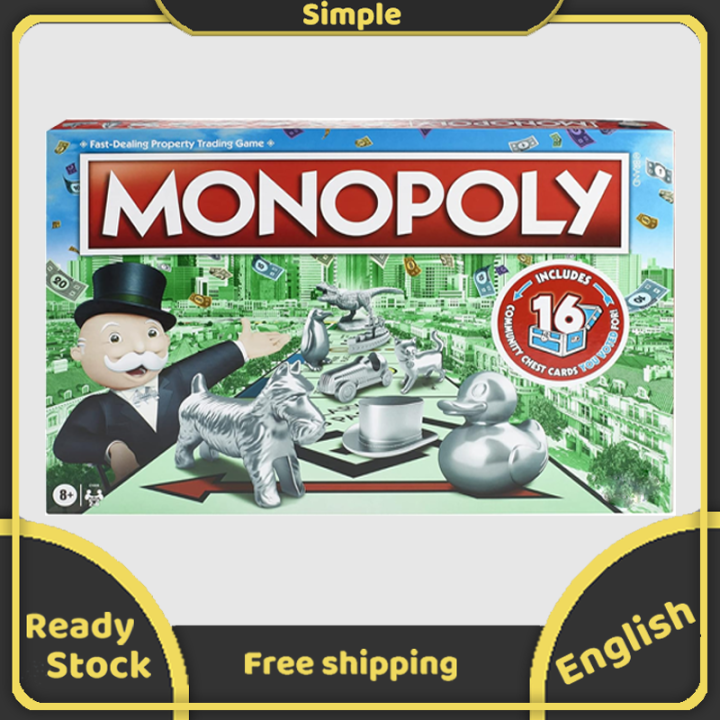 Monopoly Game, Classic Family Board Game for 2 to 6 Players, for Kids Ages  8 and Up