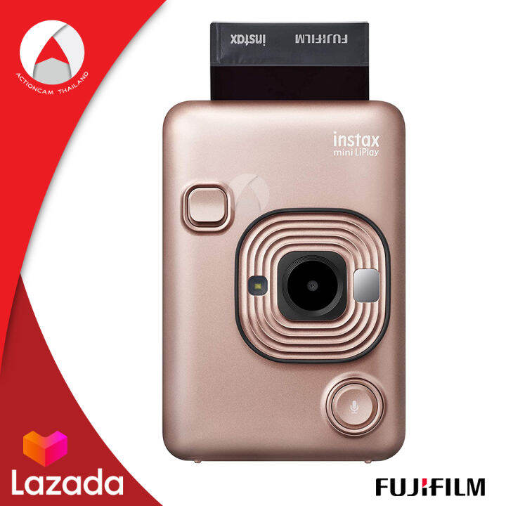 fujifilm-instax-camera-mini-liplay-กล้องอินสแตนท์-กล้องโพลารอยด์-instant-camera-สี-blush-gold-ประกันศูนย์-1-ปี-พิมพ์รูปจากกล้องได้-ด้วยแผ่นฟิล์ม-instax-ปรินต์ได้ถึง-100-รูป-ต่อการชาร์จ-1-ครั้ง-เลือกรู