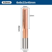 Xcan เครื่องตัดกัดตรง6Mm Shank 2 Flute Milling Bit Ticn Coated Carbide End Mill Cnc Router Bit